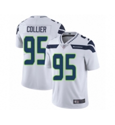 Men's Seattle Seahawks #95 L.J. Collier White Vapor Untouchable Limited Player Football Jersey
