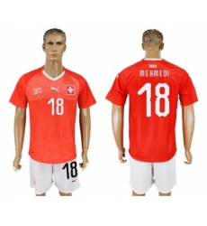 Switzerland #18 Mehmedi Red Home Soccer Country Jersey