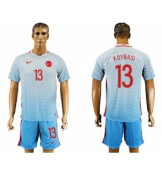 Turkey #13 Koybasi Away Soccer Country Jersey