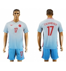 Turkey #17 Calhanoglu Away Soccer Country Jersey