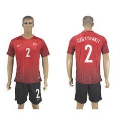 Turkey #2 Ozbayrakli Home Soccer Country Jersey