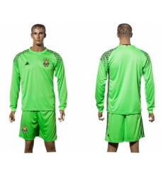 Ukraine Blank Green Goalkeeper Long Sleeves Soccer Country Jersey