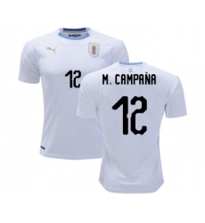 Uruguay #12 M.Campana Away Soccer Country Jersey