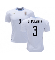 Uruguay #3 D.Polenta Away Soccer Country Jersey