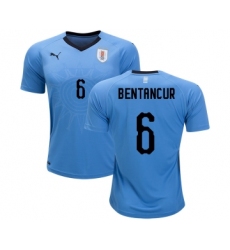 Uruguay #6 Bentancur Home Soccer Country Jersey