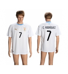 Uruguay #7 C.Rodriguez Away Soccer Country Jersey
