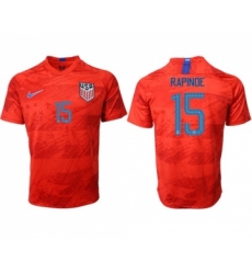 USA #15 Rapinoe Away Soccer Country Jersey