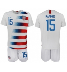 USA #15 Rapinoe Home Soccer Country Jersey