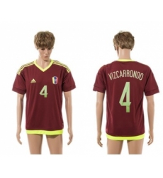 Venezuela #4 Vizcarrondo Home Soccer Country Jersey