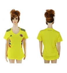 Women's Colombia Blank Home Soccer Country Jersey