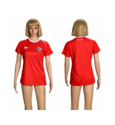 Women's Costa Rica Blank Home Soccer Country Jersey