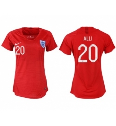 Women's England #20 Alli Away Soccer Country Jersey