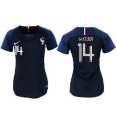 Women's France #14 Matuidi Home Soccer Country Jersey