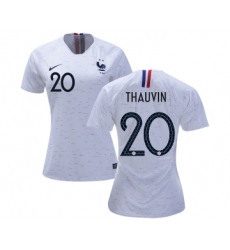 Women's France #20 Thauvin Away Soccer Country Jersey