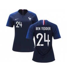 Women's France #24 Ben Yedder Home Soccer Country Jersey