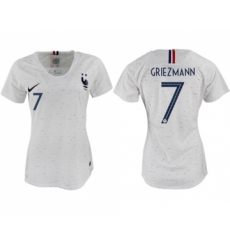 Women's France #7 Griezmann Away Soccer Country Jersey