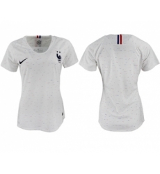 Women's France Blank Away Soccer Country Jersey