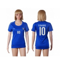 Women's Italy #10 R.Baggio Home Soccer Country Jersey