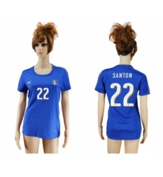 Women's Italy #22 Santon Home Soccer Country Jersey