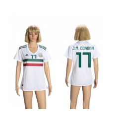 Women's Mexico #17 J.M.Corona Away Soccer Country Jersey