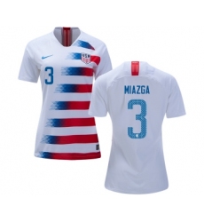 Women's USA #3 Miazga Home Soccer Country Jersey