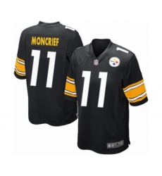 Men's Pittsburgh Steelers #11 Donte Moncrief Game Black Team Color Football Jersey