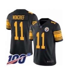 Men's Pittsburgh Steelers #11 Donte Moncrief Limited Black Rush Vapor Untouchable 100th Season Football Jersey