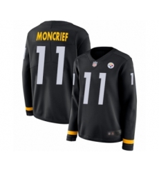 Women's Pittsburgh Steelers #11 Donte Moncrief Limited Black Therma Long Sleeve Football Jersey