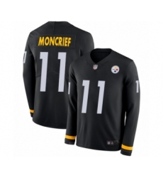 Youth Pittsburgh Steelers #11 Donte Moncrief Limited Black Therma Long Sleeve Football Jersey