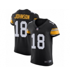 Men's Pittsburgh Steelers #18 Diontae Johnson Black Alternate Vapor Untouchable Elite Player Football Jersey
