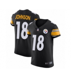 Men's Pittsburgh Steelers #18 Diontae Johnson Black Team Color Vapor Untouchable Elite Player Football Jersey
