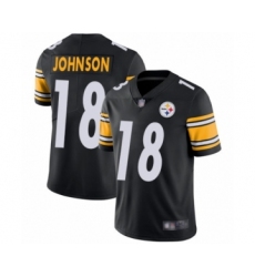 Men's Pittsburgh Steelers #18 Diontae Johnson Black Team Color Vapor Untouchable Limited Player Football Jersey