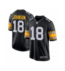 Men's Pittsburgh Steelers #18 Diontae Johnson Game Black Alternate Football Jersey