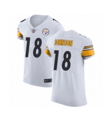 Men's Pittsburgh Steelers #18 Diontae Johnson White Vapor Untouchable Elite Player Football Jersey