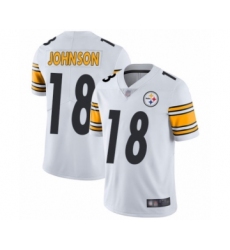 Men's Pittsburgh Steelers #18 Diontae Johnson White Vapor Untouchable Limited Player Football Jersey