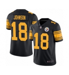 Youth Pittsburgh Steelers #18 Diontae Johnson Limited Black Rush Vapor Untouchable Football Jersey