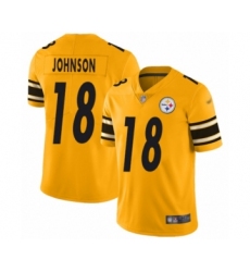 Youth Pittsburgh Steelers #18 Diontae Johnson Limited Gold Inverted Legend Football Jersey