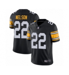 Men's Pittsburgh Steelers #22 Steven Nelson Black Alternate Vapor Untouchable Limited Player Football Jersey