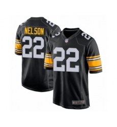 Men's Pittsburgh Steelers #22 Steven Nelson Game Black Alternate Football Jersey