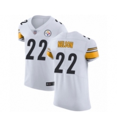 Men's Pittsburgh Steelers #22 Steven Nelson White Vapor Untouchable Elite Player Football Jersey
