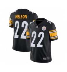 Youth Pittsburgh Steelers #22 Steven Nelson Black Team Color Vapor Untouchable Limited Player Football Jersey