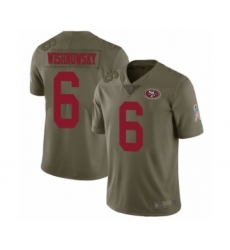 Men's San Francisco 49ers #6 Mitch Wishnowsky Limited Olive 2017 Salute to Service Football Jersey