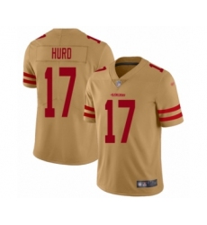 Youth San Francisco 49ers #17 Jalen Hurd Limited Gold Inverted Legend Football Jersey
