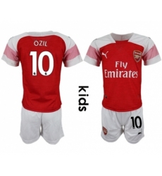 Arsenal #10 Ozil Home Kid Soccer Club Jersey