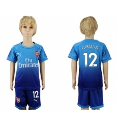 Arsenal #12 Giroud Away Kid Soccer Club Jersey