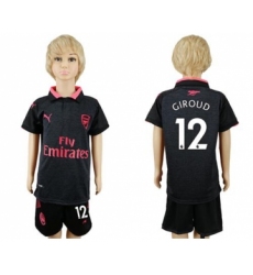 Arsenal #12 Giroud Sec Away Kid Soccer Club Jersey