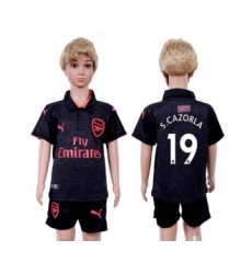Arsenal #19 S.Cazorla Sec Away Kid Soccer Club Jersey