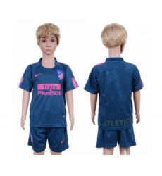 Atletico Madrid Blank Sec Away Kid Soccer Club Jersey