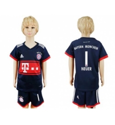 Bayern Munchen #1 Neuer Away Kid Soccer Club Jersey