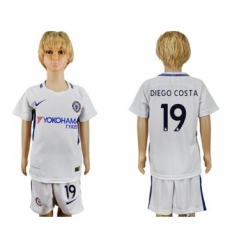 Chelsea #19 Diego Costa Away Kid Soccer Club Jersey